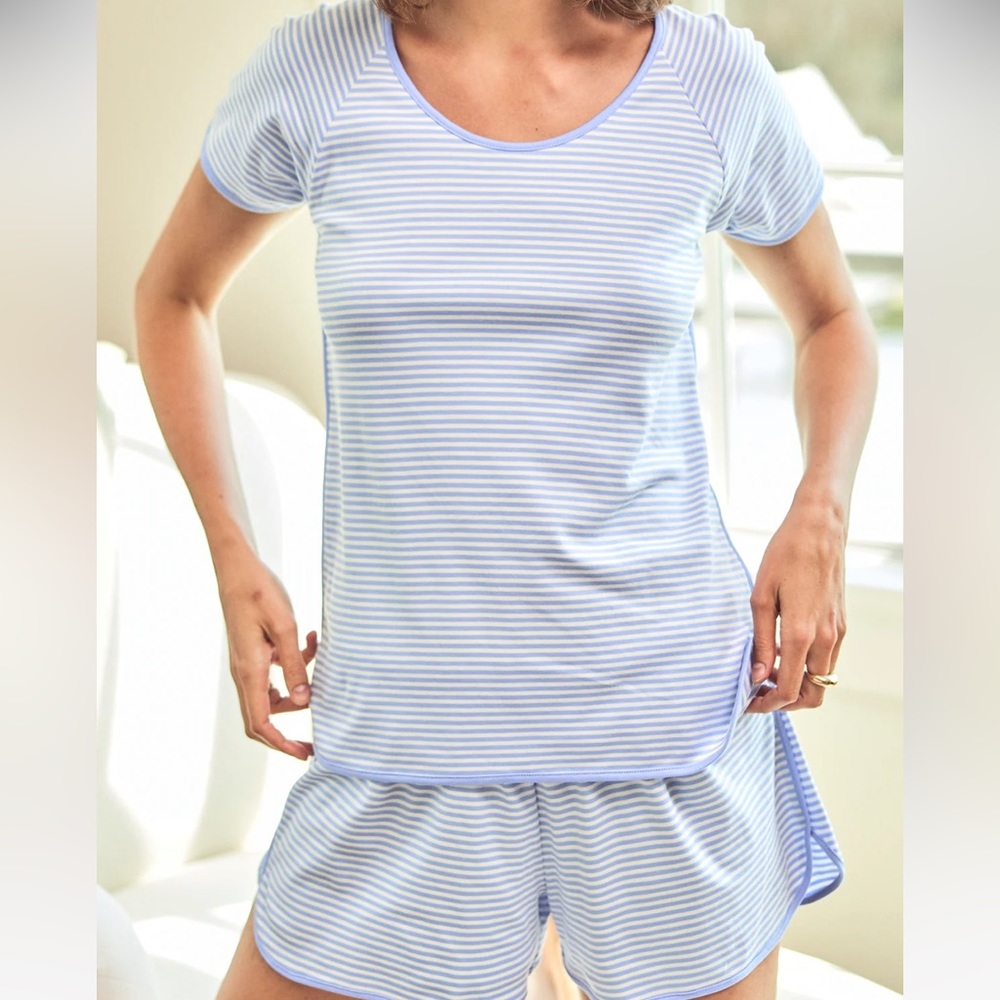 LAKE Pima Shorts Set in Hydrangea